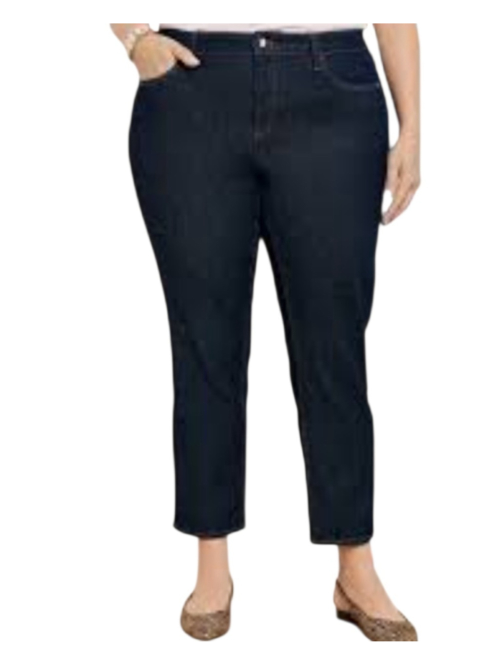 TALBOTS Women Regina Wash Slim Straight Ankle Jeans Size 14 Waist 36 Inseam 26